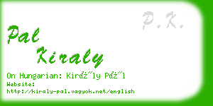 pal kiraly business card